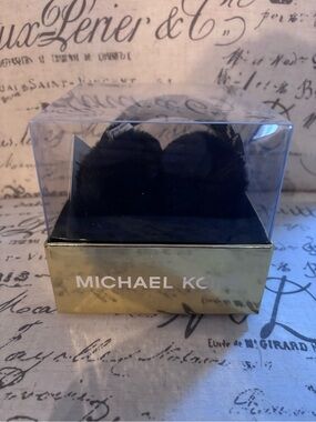 MICHAEL KORS Black Faux Fur Ear Muffs